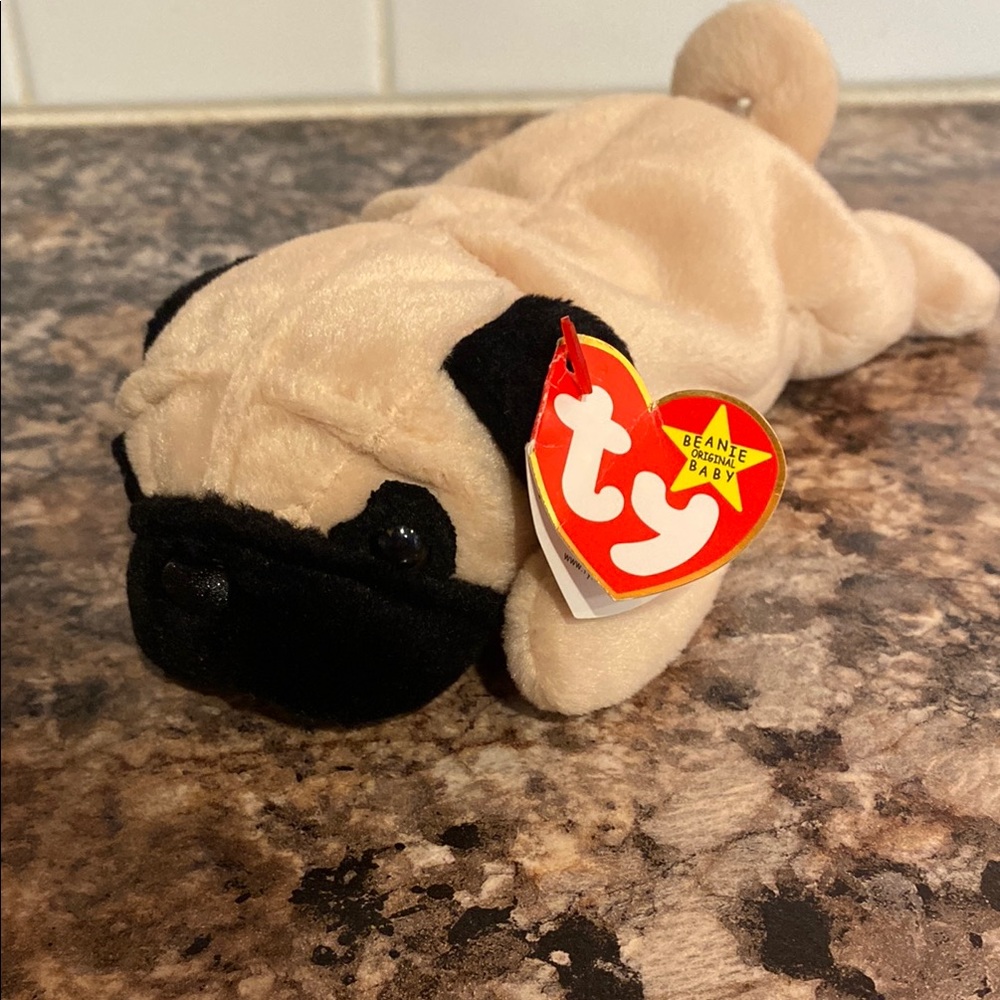 Ty Beanie Baby Pug Plush - Pugsly
